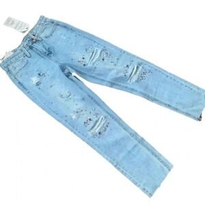 Hippie Laundry Jeans Size 25 High Rise Raw Hem Bling Adorable